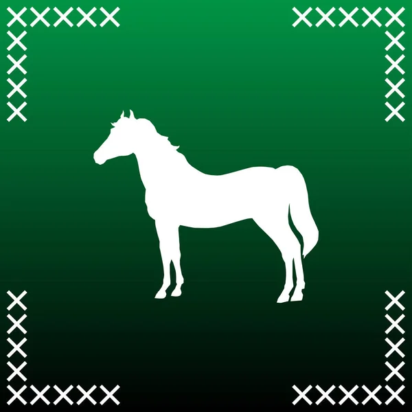 Running Horse Silhouette Vector Illustration — Stock Vector