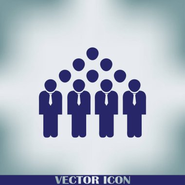 İnsanlar simgesini trendy düz stil. Kalabalık işareti. Web sitesi tasarımı, logo, app, UI kişi simgesi. Vektör çizim