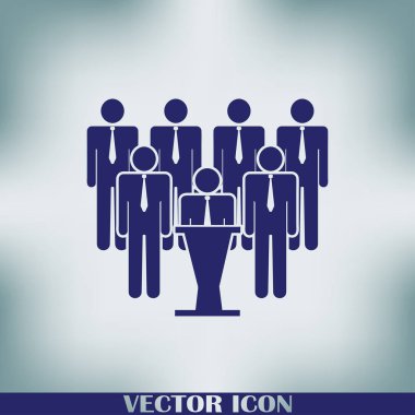 İnsanlar simgesini trendy düz stil. Kalabalık işareti. Web sitesi tasarımı, logo, app, UI kişi simgesi. Vektör çizim