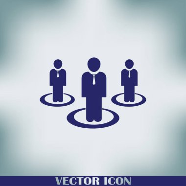 İnsanlar simgesini trendy düz stil. Kalabalık işareti. Web sitesi tasarımı, logo, app, UI kişi simgesi. Vektör çizim