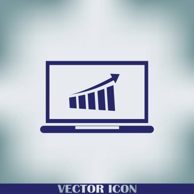 laptop kar kavramı. vektör çizim