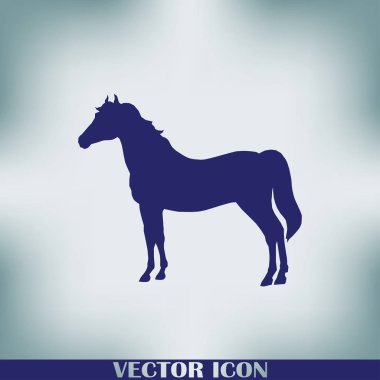 At siluet çalıştırıyor. Vektör çizim.