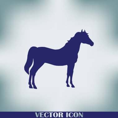 At siluet çalıştırıyor. Vektör çizim.