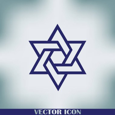 Davut'un yıldızı. Simge vektör çizim