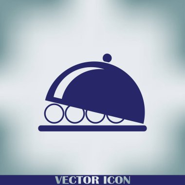 Yemek tabağı hizmet işareti simgesi