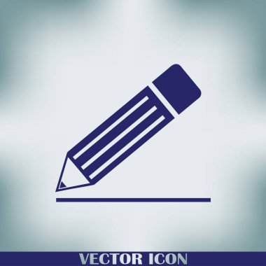 Kalem simgesi, vektör illüstrasyonu