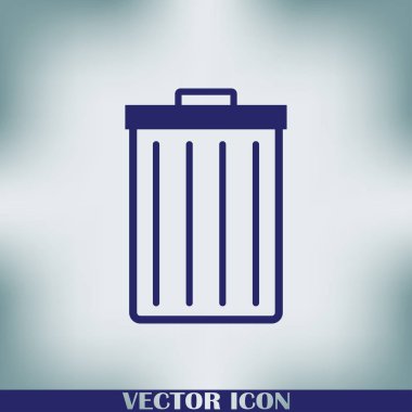 çöp kutusu simgesini, vektör