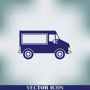 Vektör araba düz simgesi