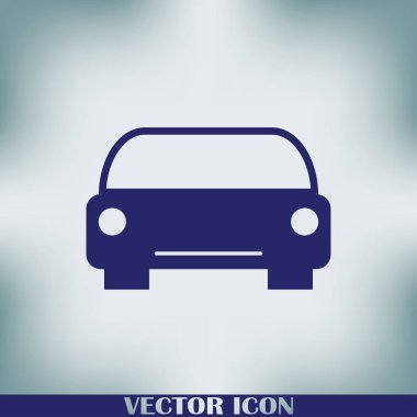Vektör araba düz simgesi