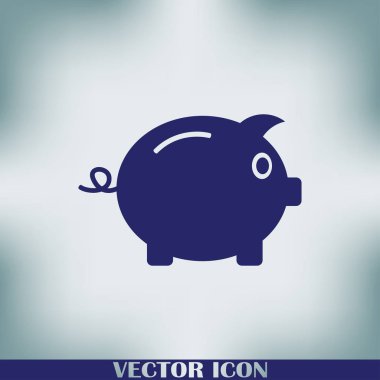 Kumbara. Anahat tarzı tamamen ölçeklenebilir vektör simgesi.