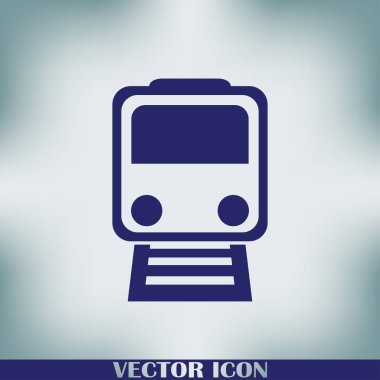 Tren simge vektör, Modern ulaşım işareti, Web sitesi, sosyal medya, kullanıcı arabirimi, mobil uygulaması, Eps10
