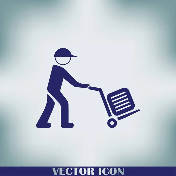 Ilustração Homem Com Bagagem — Vetor de Stock