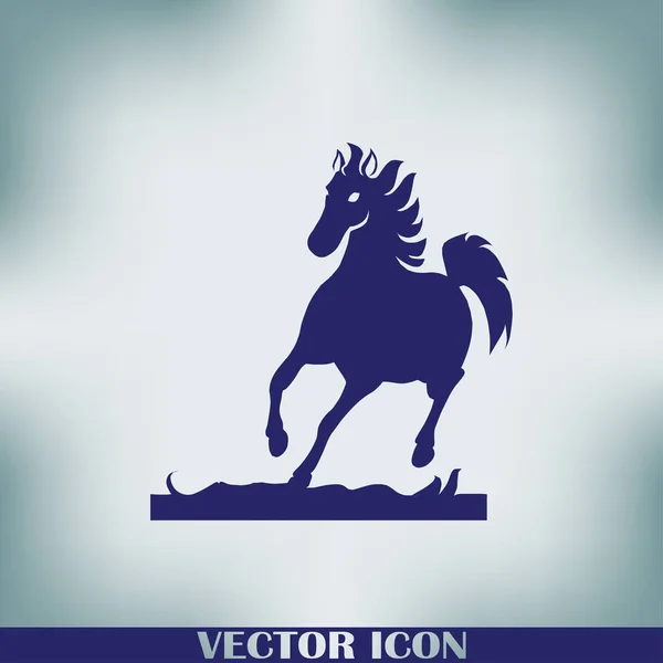 Running Horse Silhouette Vektorillustration — Stockvektor