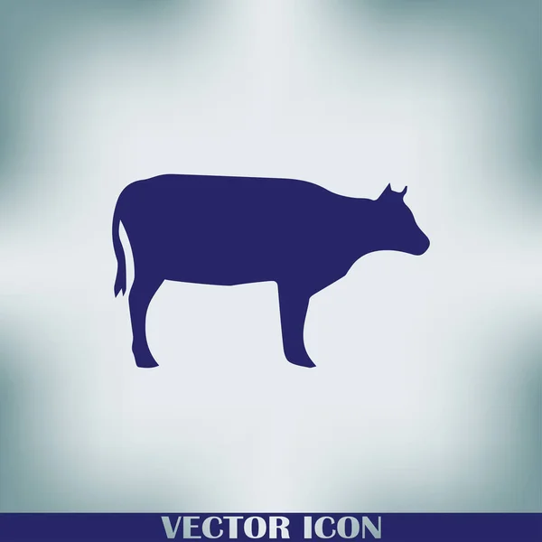 Silhouette Vache Icône Vectorielle — Image vectorielle