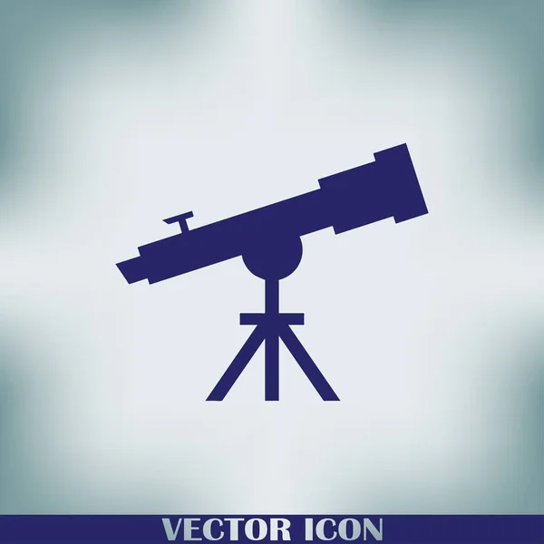 Telescopio Vector Icono Ilustración Sólida — Vector de stock