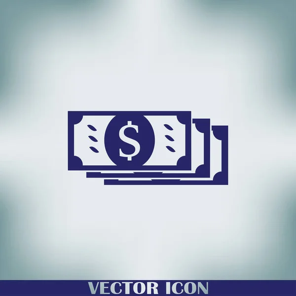 Dollar Zeichen Flaches Symbol — Stockvektor