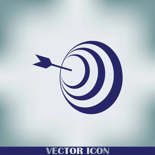 Doelstelling Van Vector Met Pijl Web Icon — Stockvector