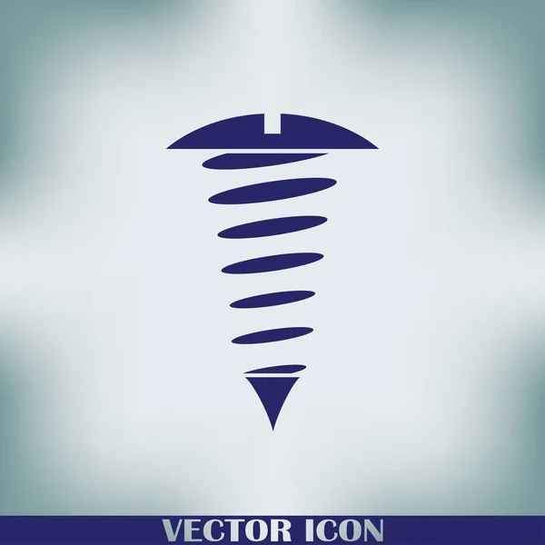 Screw Flat Icon Vector — Stock Vector