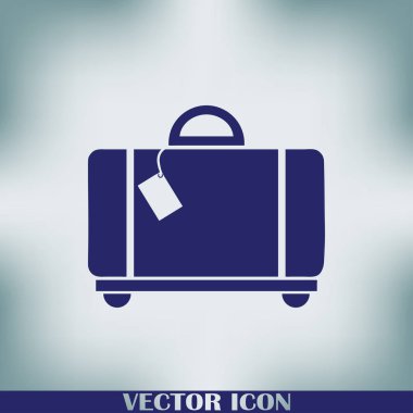 Evrak çantası ikonu, vektör illüstrasyonu. düz tasarım biçimi