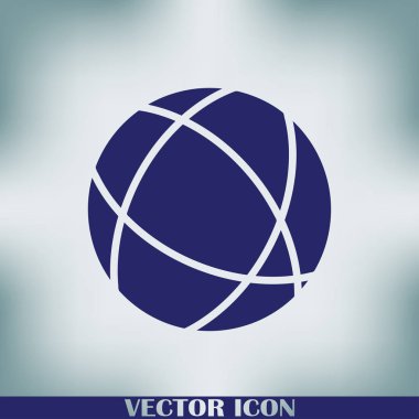 Web sitesi simge. vektör küre simgesi