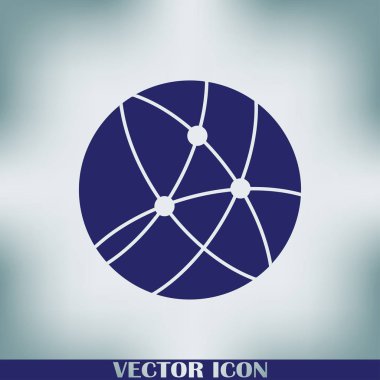 Web sitesi simge. vektör küre simgesi