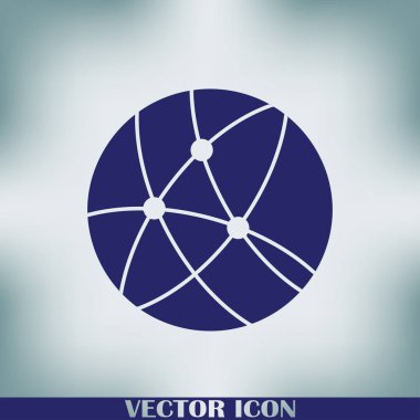 Web sitesi simge. vektör küre simgesi