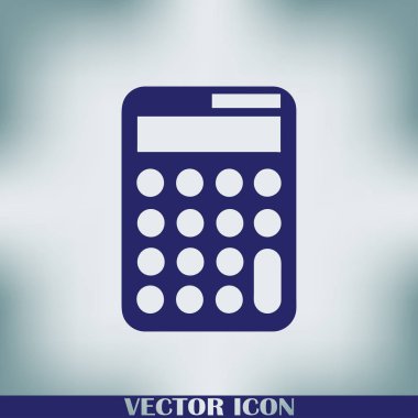 Hesap makinesi simgesi, vektör illüstrasyonu. düz tasarım biçimi