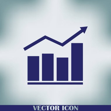 Trendy düz stil grafik simgesini. Vektör çizim, Eps10.