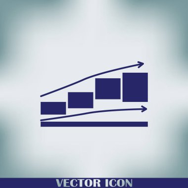 Trendy düz stil grafik simgesini. Vektör çizim, Eps10.