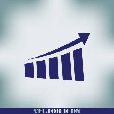 Trendy düz stil grafik simgesini. Vektör çizim, Eps10.