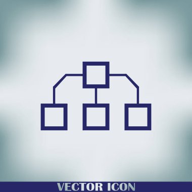 Akış şeması simge vektör.