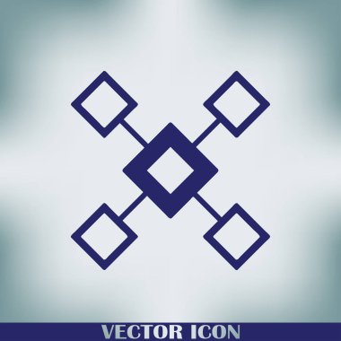 Akış şeması simge vektör.