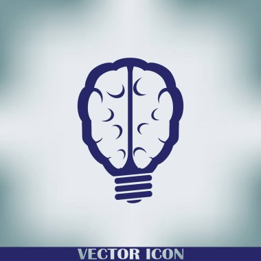 Beyin logo vektör simge