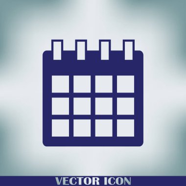 Takvim izole düz Web telefon simgesini