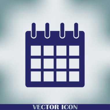 Takvim izole düz Web telefon simgesini