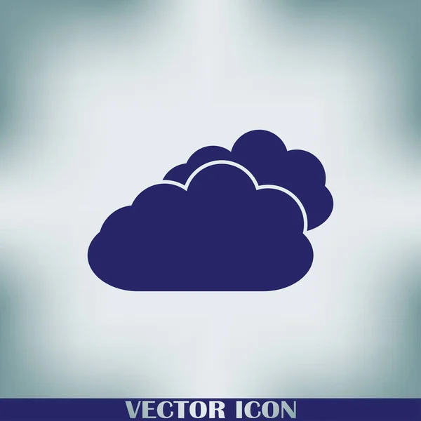 Two Clouds Vector Image Used Web Applications — Stock Vector