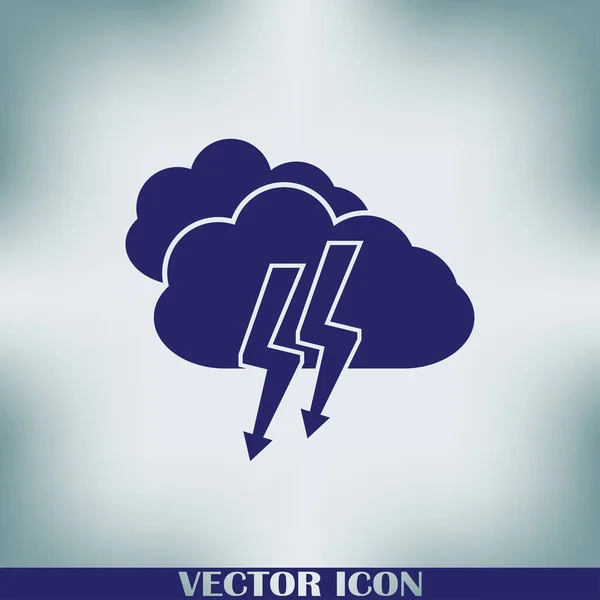 Иконка Облачной Молнии — стоковый вектор
