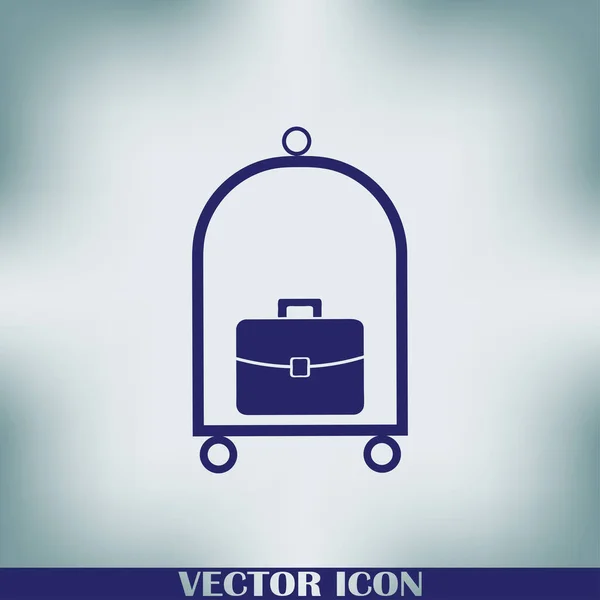 Equipaje Web Vector Icono — Vector de stock