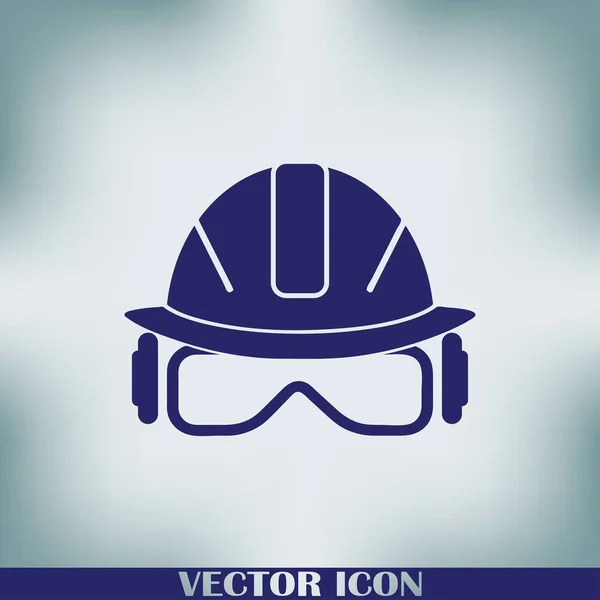 Stavební Přilba Ikona Kreslený Styl Vektorové Ilustrace — Stockový vektor