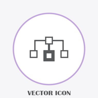 Akış şeması simge vektör.