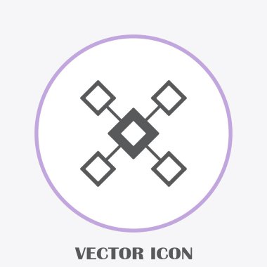 Akış şeması simge vektör.