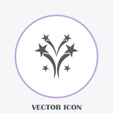 Havai fişek satırı simgesi, anahat vektör işareti