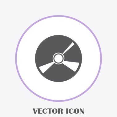 CD simgesini düz vektör