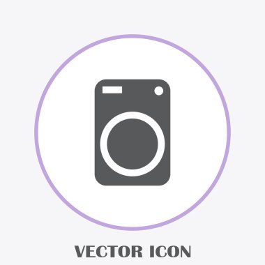 Çamaşır makinesi simgesi. Cihazı vektör simgesi. Çamaşır makinesi simge vektör