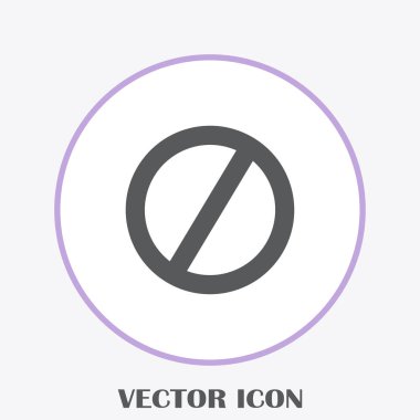 Hiçbir işaret düz simgesi