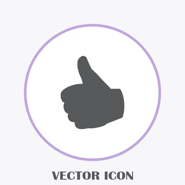 Vektor Hüvelykujjával Felfelé Ikon Lapos Ikon Vektoros Illusztráció — Stock Vector