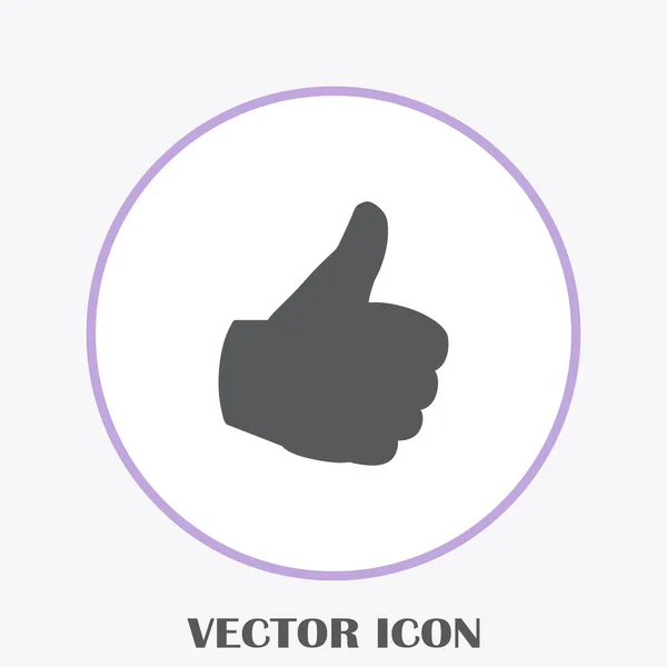 Vektor Daumen Hoch Icon Flache Icon Vektor Illustration — Stockvektor
