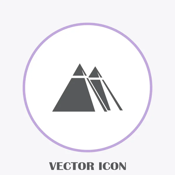 Piramis Vektor Web Icon — Stock Vector