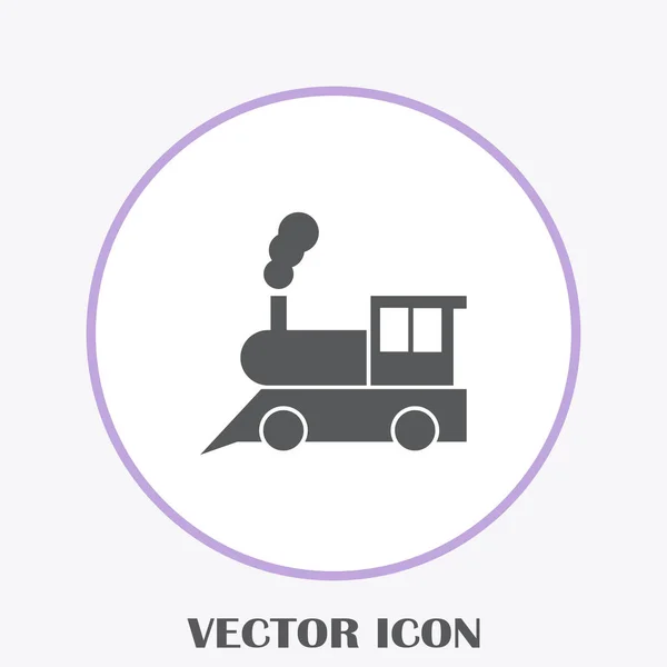 Locomotive Vapeur Vieille Icône Web Ferroviaire — Image vectorielle