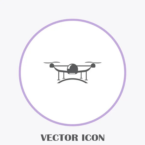 Fliegende Quadrocopter Drohne Logo Isolierte Vektorillustration — Stockvektor